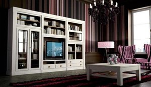 Librería modular compacta con módulo tv