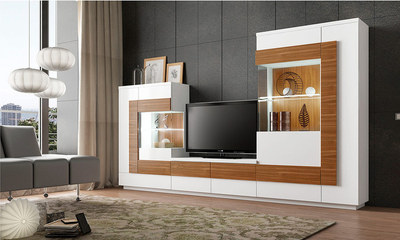Modular Blanco y madera