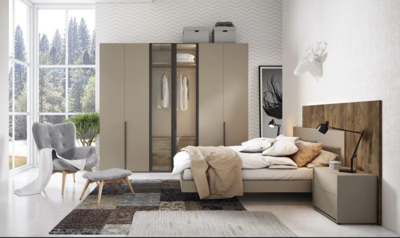 Dormitorio ,armario puertas cristal